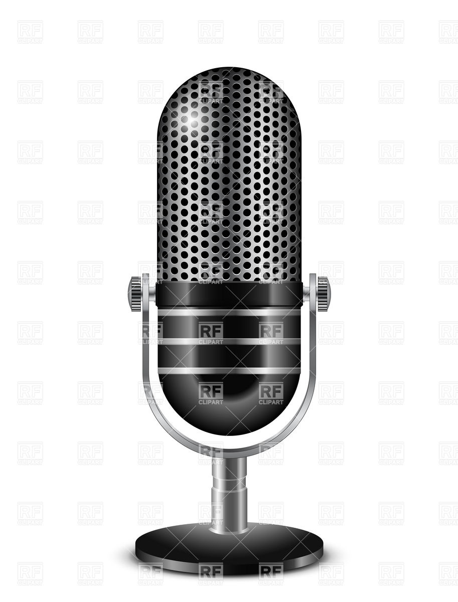 913x1200 Retro Microphone Vector Image Vector Artwork Of Objects Frbird