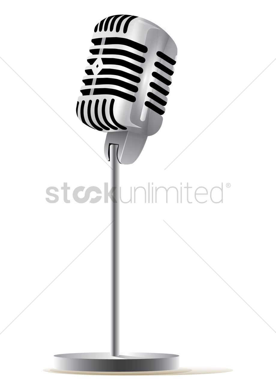 919x1300 Vintage Microphone Vector Image