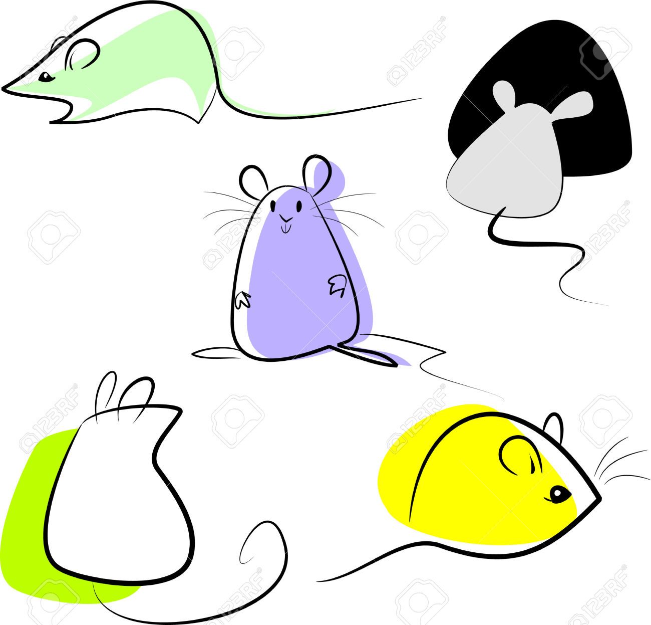 1300x1247 Mice Vector
