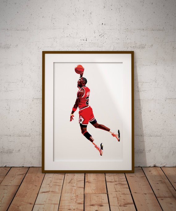 570x684 Michael Jordan Vector Illustration Print Sports Art Print Etsy
