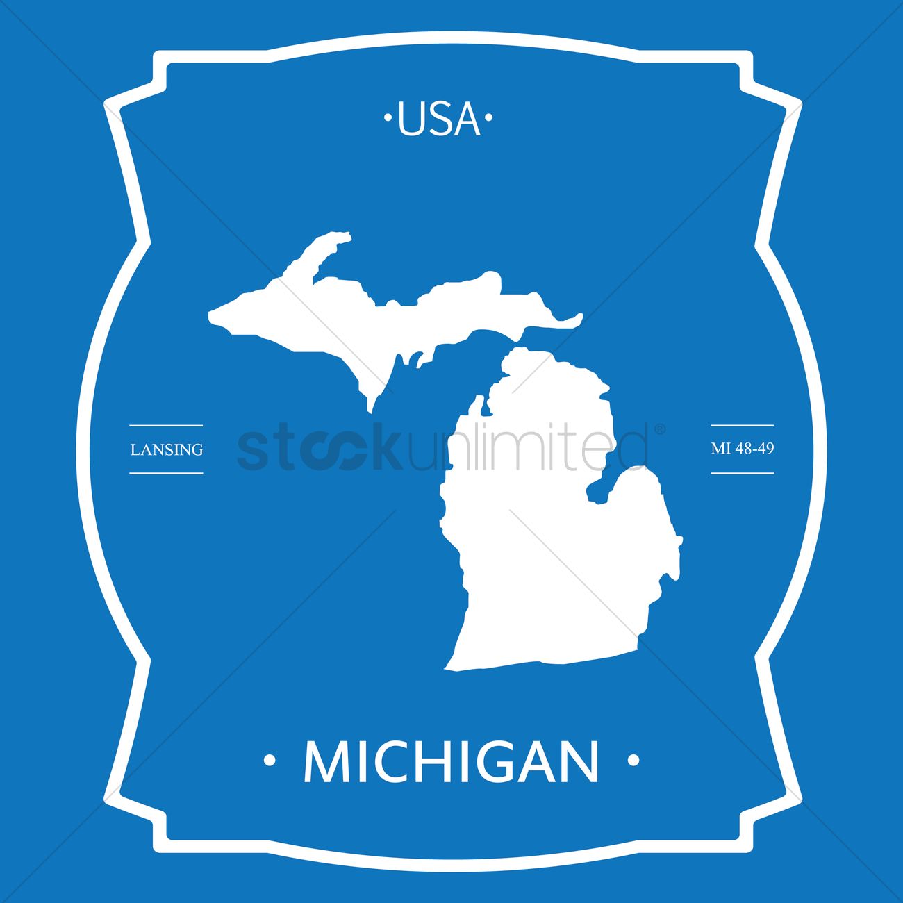 Michigan Map Vector at GetDrawings | Free download