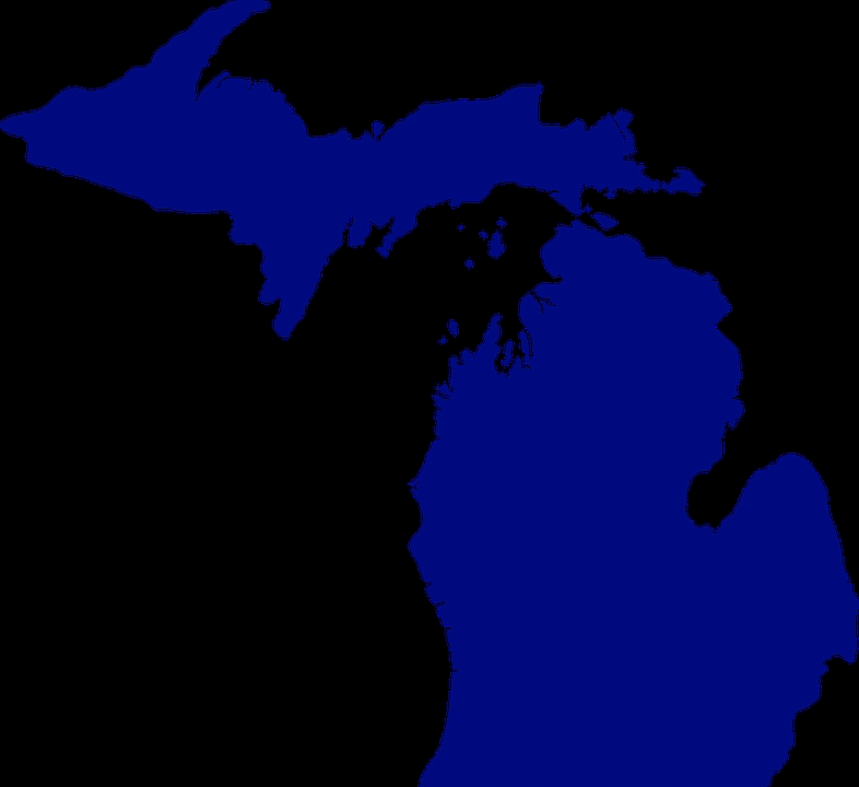 786x720 Free Vector Graphic Michigan Map State America Free Image On State