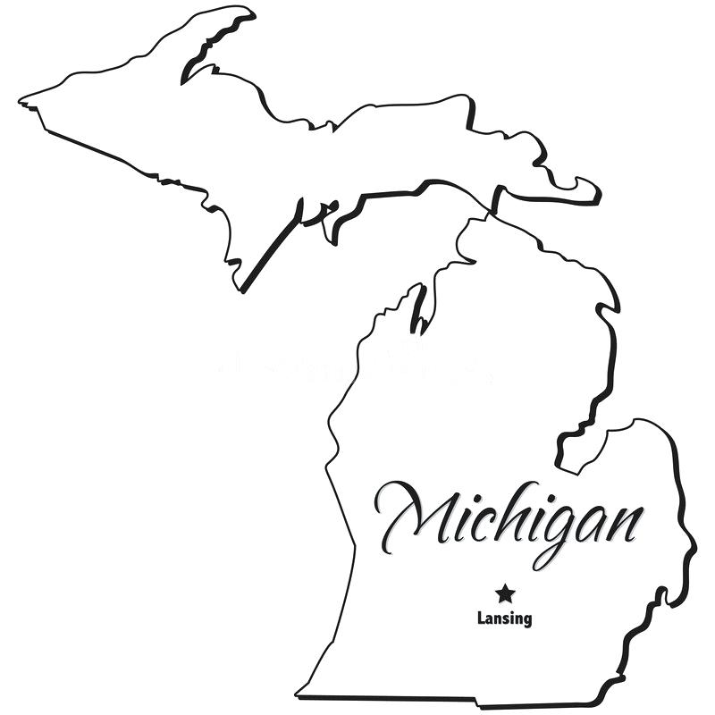 Michigan Map Vector at GetDrawings | Free download