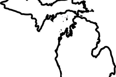 450x300 Collection Of Free Michigan Vector Map. Download On Ubisafe