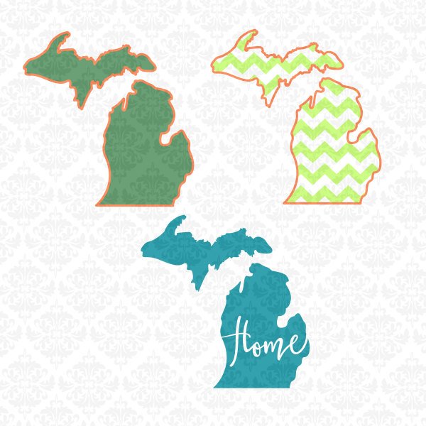 600x600 Michigan Outline Chevron Monogram Home Love Hearts Svg Studio Ai