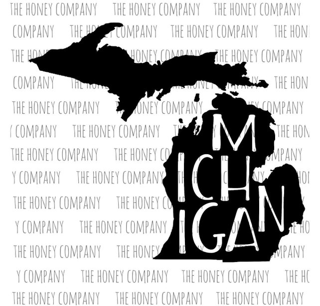 642x613 Michigan Svg Png Dxf State Outline Instant Download Silhouette Etsy