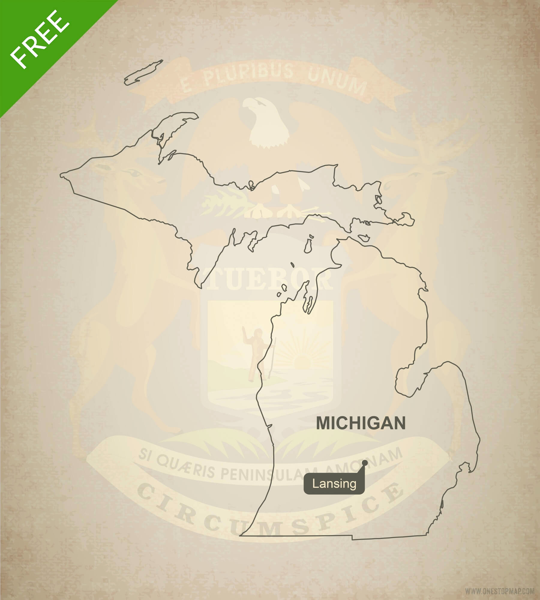 Michigan Vector at GetDrawings | Free download