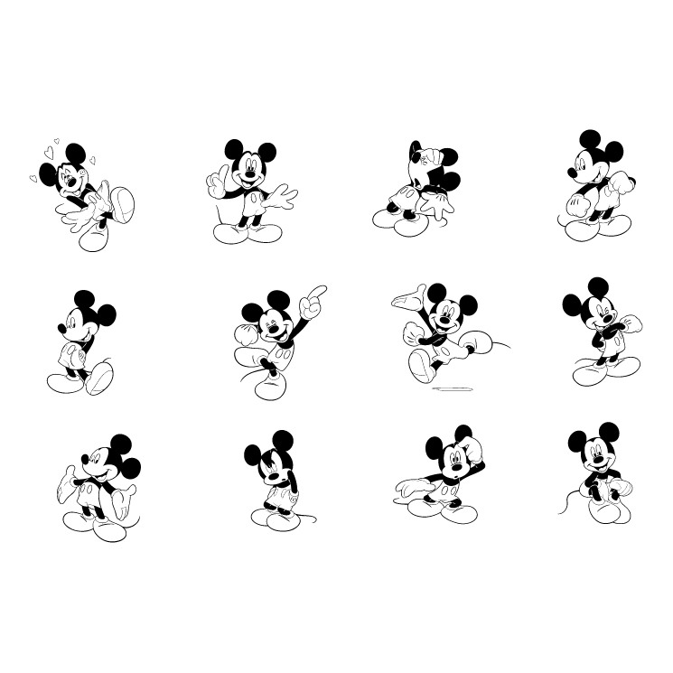 745x745 Mickey Mouse 5 Free Vector 4vector