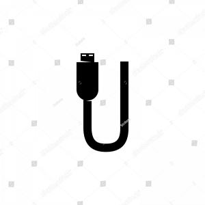 300x300 Micro Usb Cable Vector Art Illustration Lazttweet