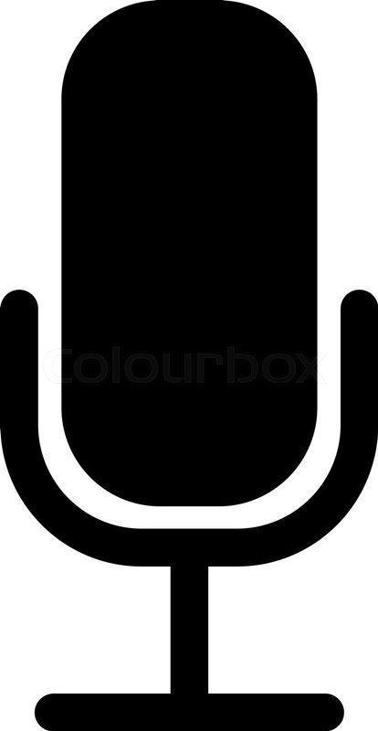 414x800 Microphone Icon Vector, Sound Recording Concept. Voice Sign