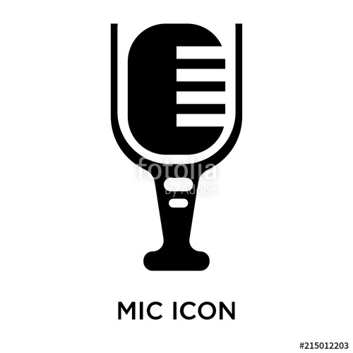 500x500 Mic Icon Vector Sign And Symbol Isolated On White Background, Mi