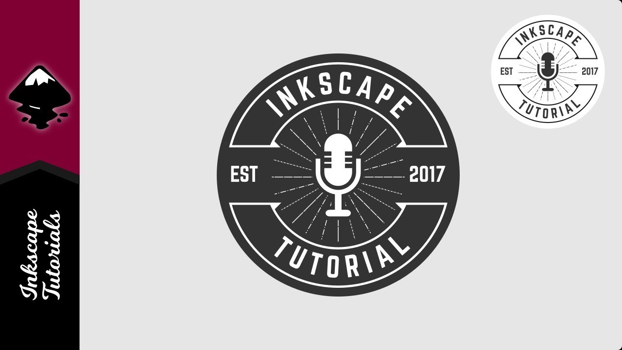 1280x720 Inkscape Tutorial Retro Vector Microphone Radio Music Logo