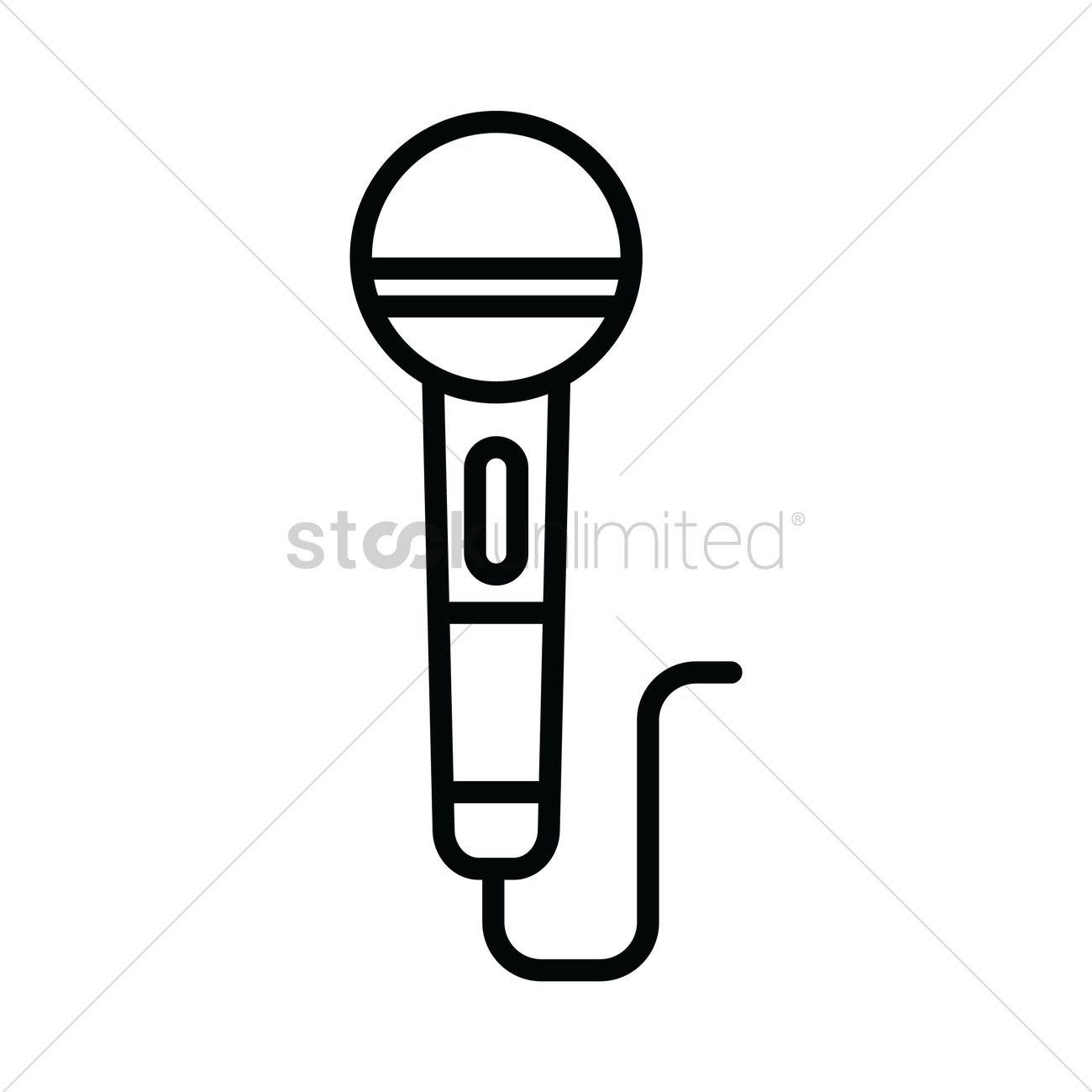 1300x1300 Microphone Vector Image