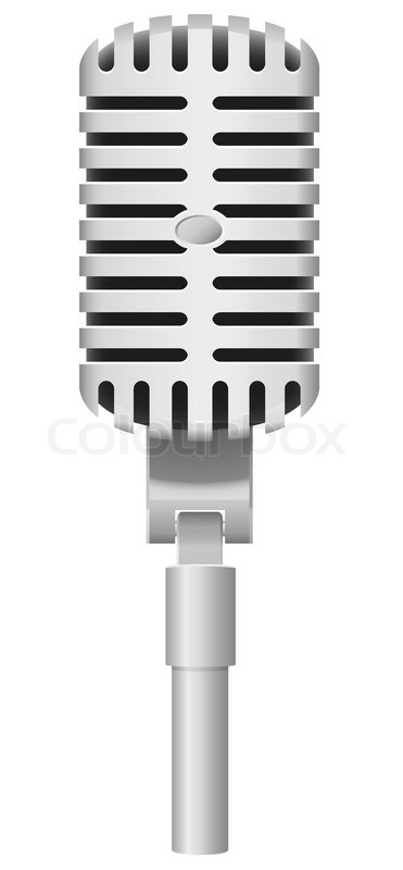 371x800 Old Microphone Vector Illustration Stock Vector Colourbox