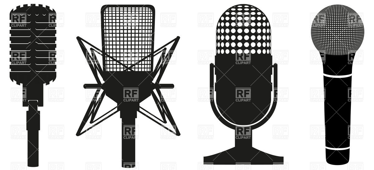 1200x546 Icon Set Of Microphones Vector Image Vector Artwork Of Objects