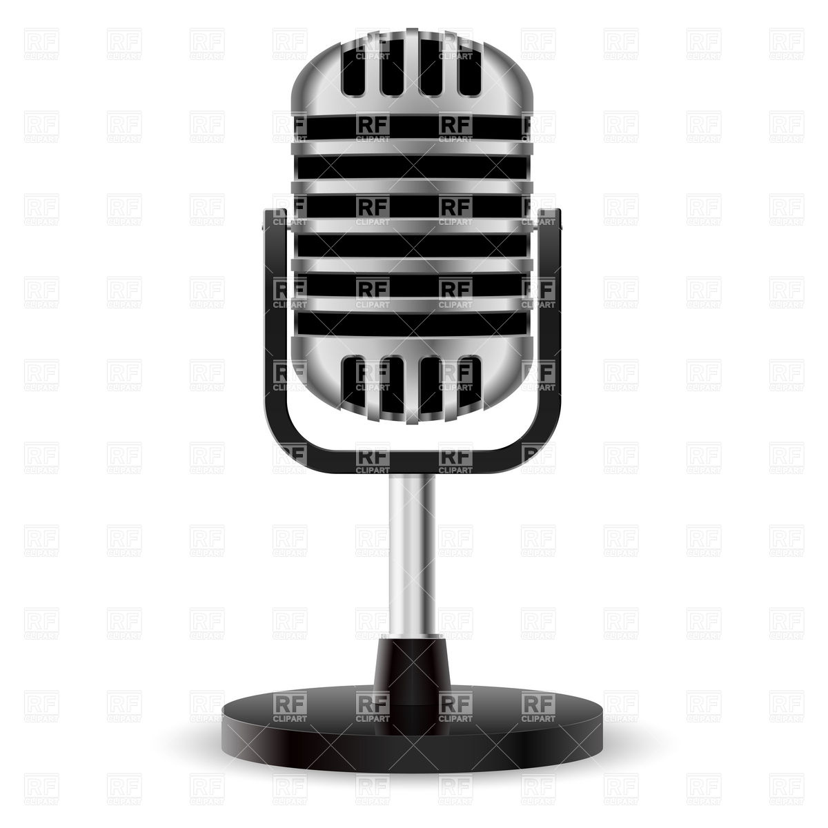 1200x1200 Benchtop Retro Microphone Vector Image Vector Artwork Of Objects