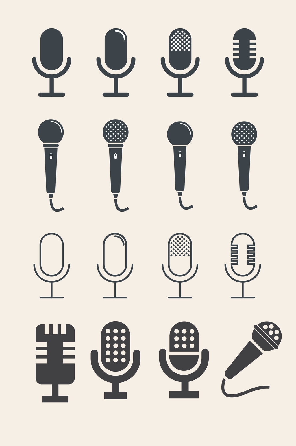 1024x1541 Microphone Vector Free Download Pikbest