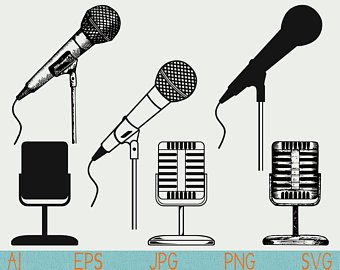 340x270 Microphone Vector Etsy