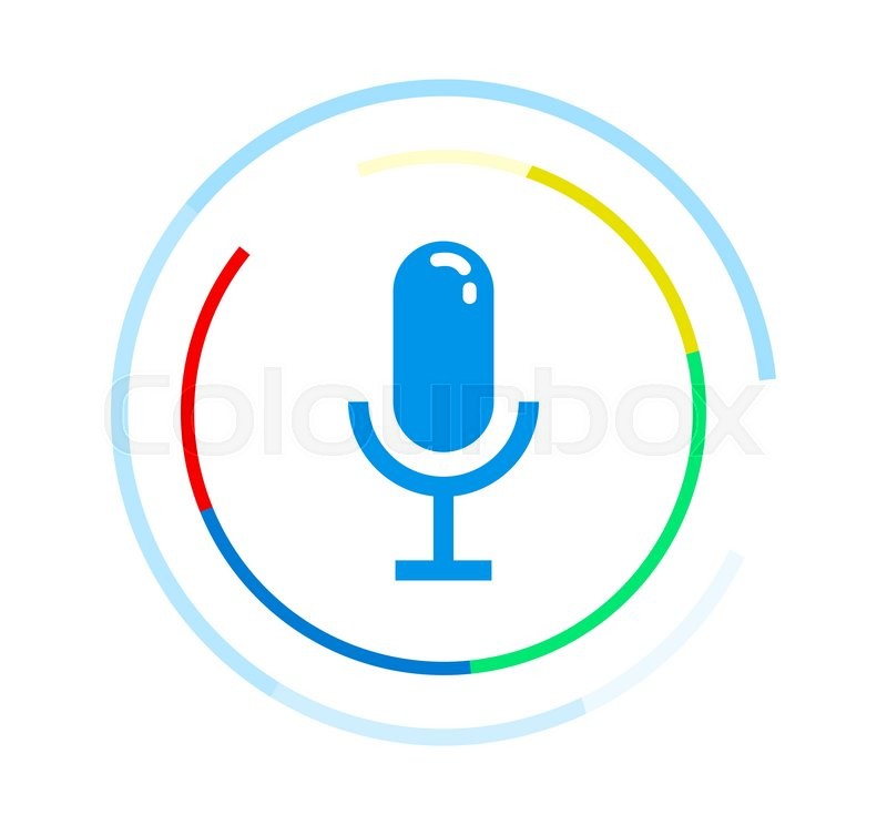 800x744 Microphone Vector Icon. Voice Control Application Logo Concept