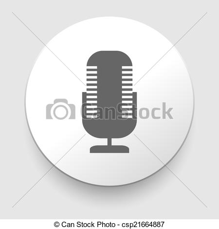 450x470 Retro Microphone Vector Icon. Retro Microphone Vector Icon On