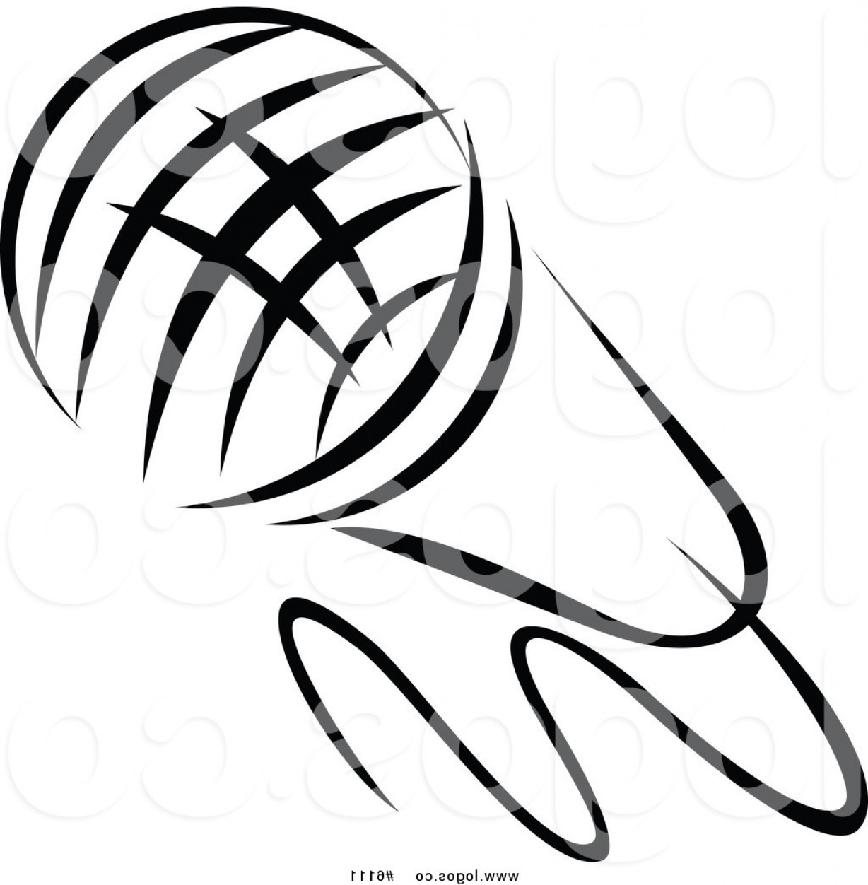 1228x1252 Royalty Free Clip Art Vector Logo Of A Black And White Singer