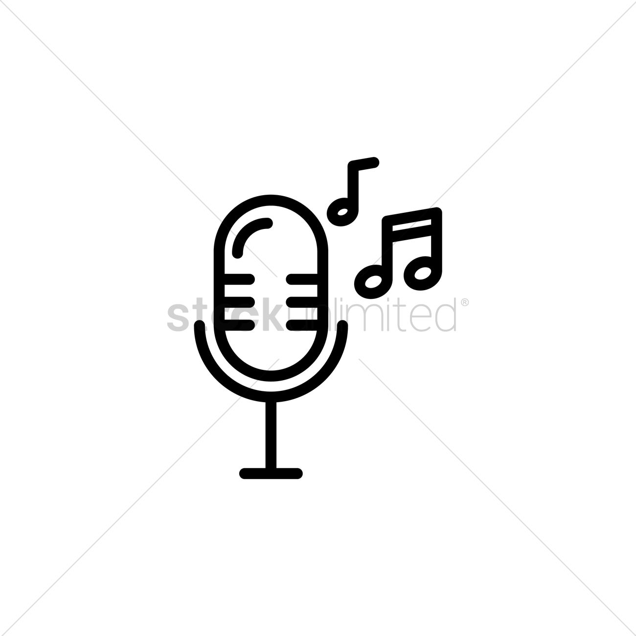 1300x1300 Vintage Microphone Vector Image