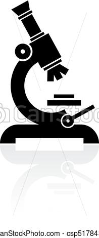 196x470 Microscope Vector Icon Illustration On White Background.