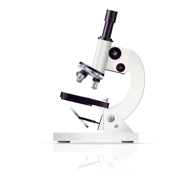 600x600 White Microscope Vector Material Free Download