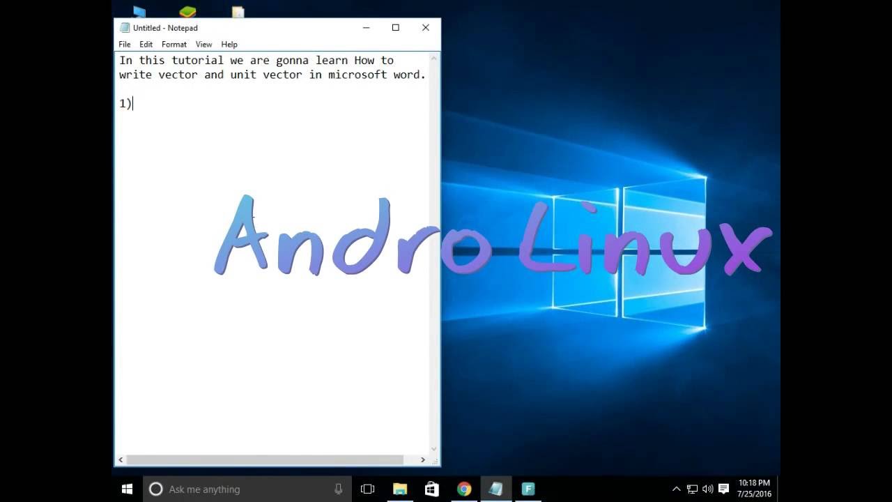 1280x720 How To Write Vector Amp Unit Vector In Word(Shortcut)