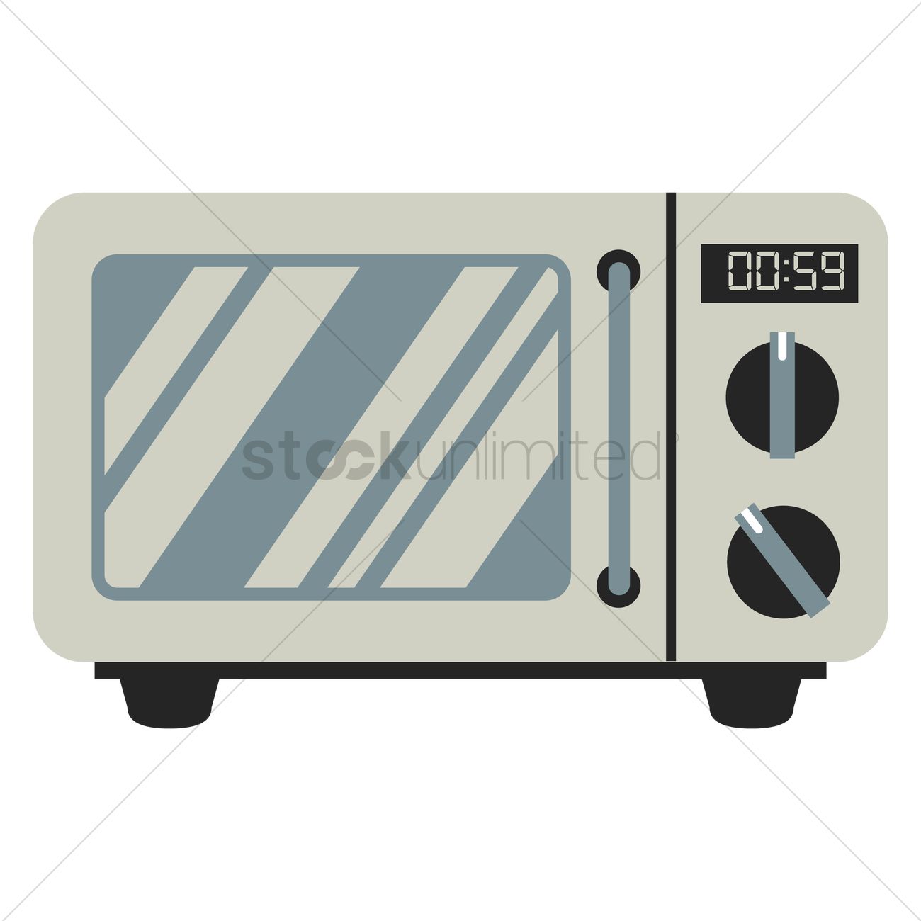 1300x1300 Microwave Vector Image