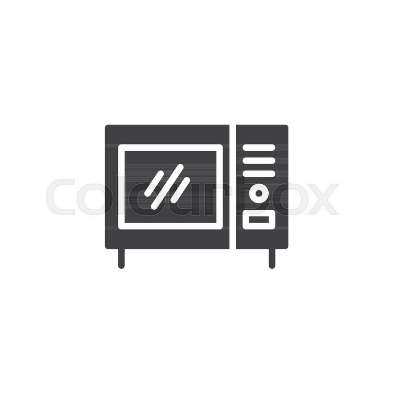 800x800 Microwave Vector Icon. Filled Flat Sign For Mobile Concept And Web