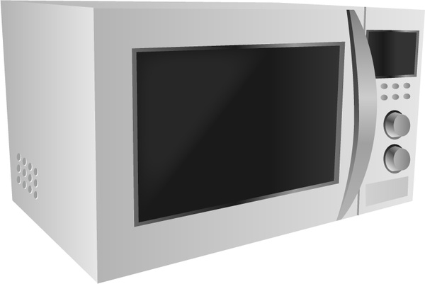 600x401 Modern White Microwave Free Vector In Adobe Illustrator Ai ( .ai