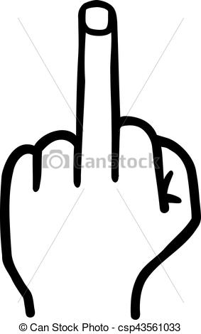 283x470 Hand With Middle Finger Contour.
