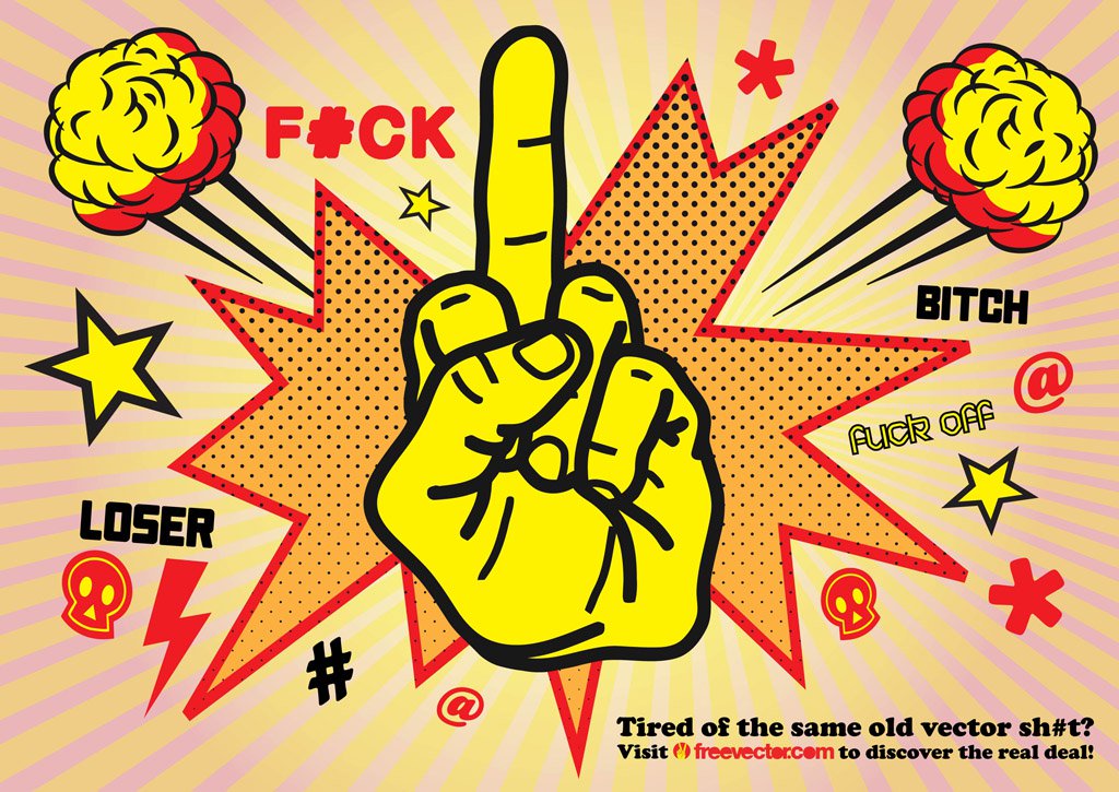 1024x725 Middle Finger Vector Vector Art Amp Graphics