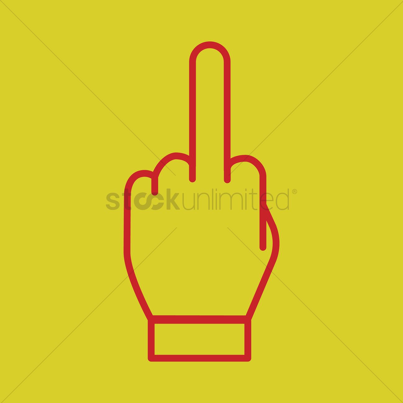 1300x1300 Middle Finger Vector Image