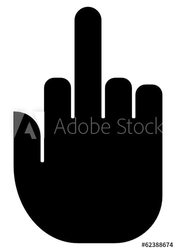 352x500 Middle Finger Vector Icon