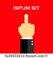 180x195 Free Middle Finger Vector Art Prints And Wall Artwork Freeart