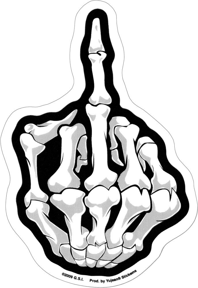 688x1000 Skeleton Middle Finger Clipart
