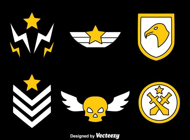 665x490 Military Badge On Black Vector