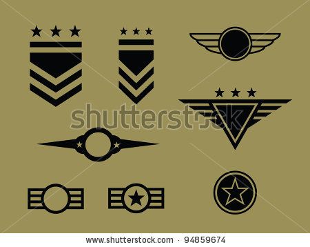 450x358 Military Logos Vector Graphics Set Of Military Badge Symbols Stock