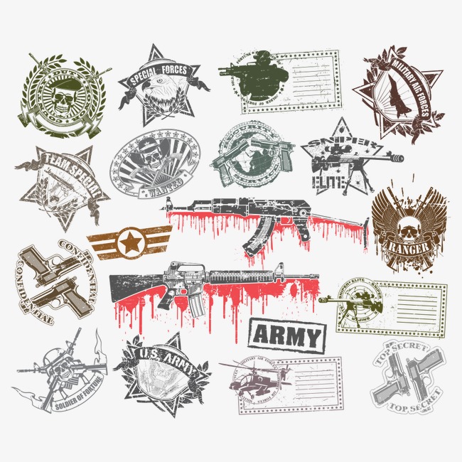 650x650 Vector Nostalgic Military Badge, Badge Vector, Reminiscence