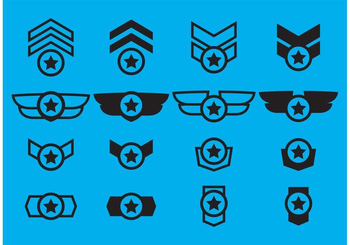 700x490 Winged Military Badge Vectors