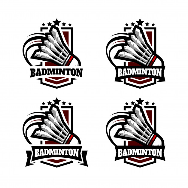 626x626 Badminton Military Badge Logo Vector Premium Download