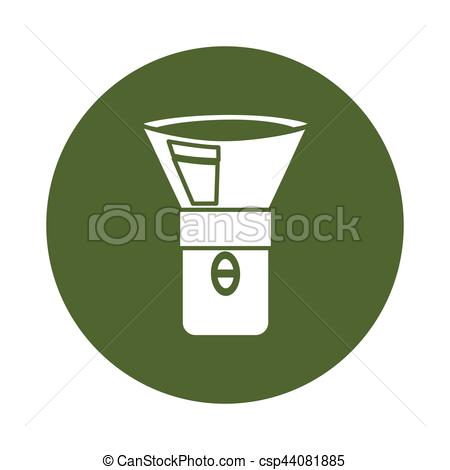 450x470 Equipment Military Badge Flashlight Icon Image, Vector Illustration.