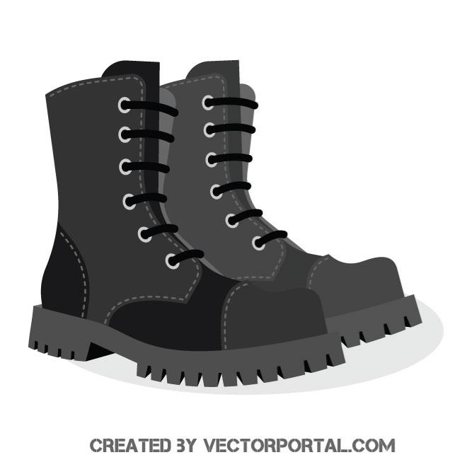 Military Boots Vector at GetDrawings | Free download