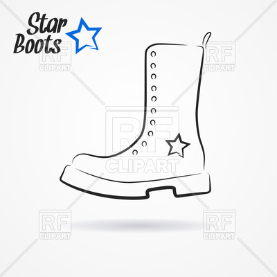 400x400 Sketchy Logo Of Military Boot
