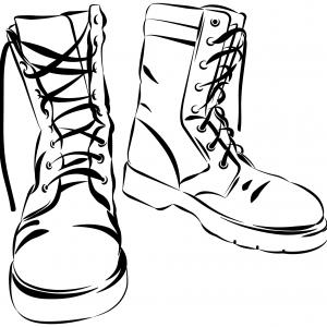 300x300 Stylish Black Army Boot Vector Faalconn