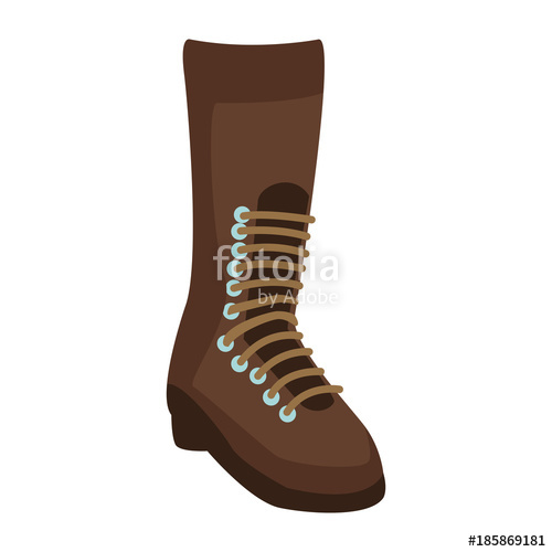 500x500 Military Boot Isolated Icon Vector Illustration Graphic Design