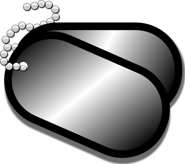 600x532 Army Dog Tag Vector Black And White