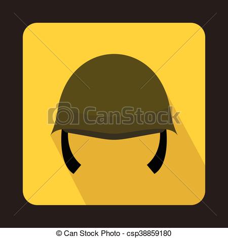 450x470 Military Helmet Icon, Flat Style. Military Helmet Icon In Flat